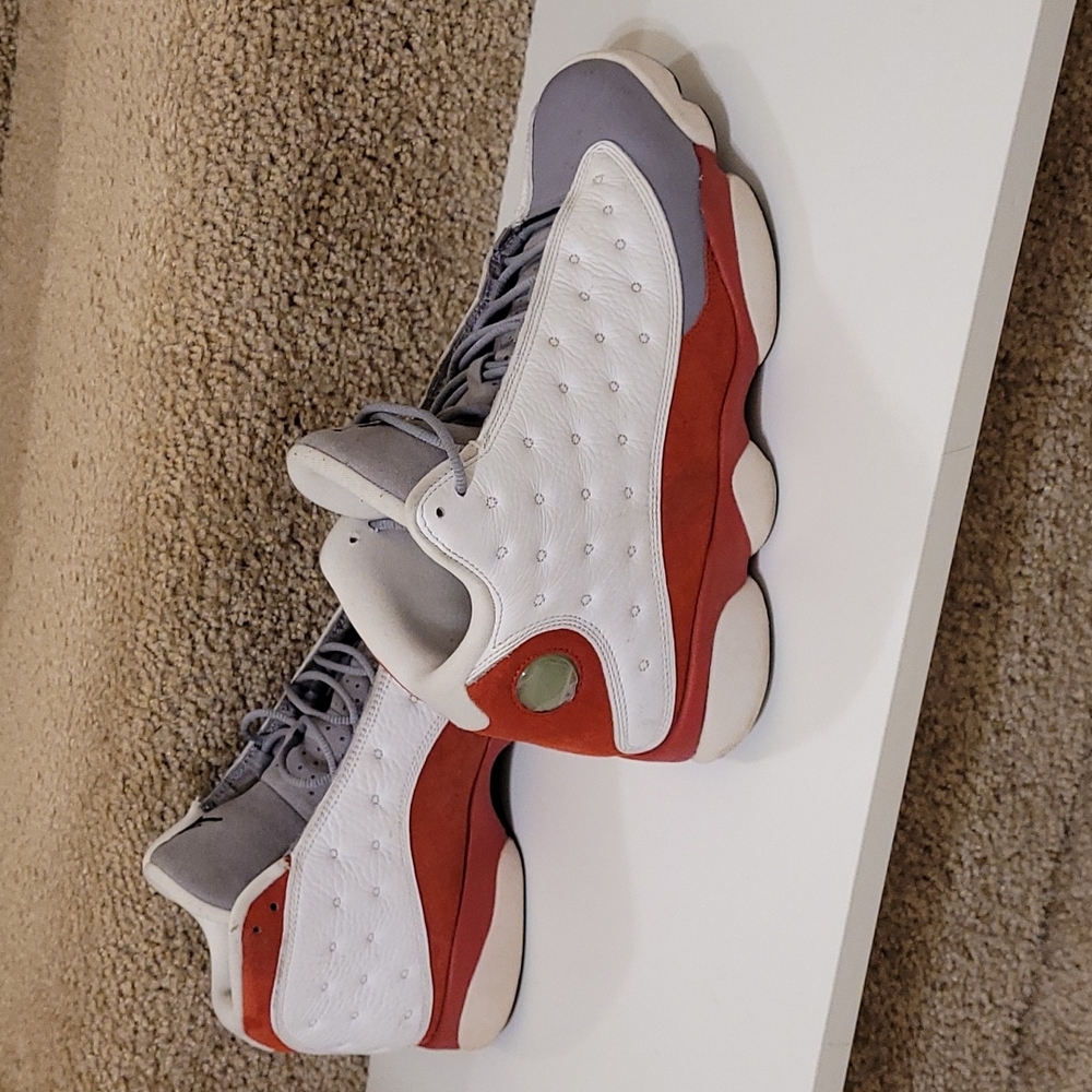 Jordan 13 White / Red / Grey Men Size 8.5